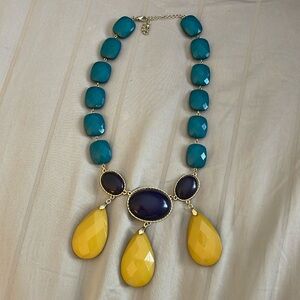 Vintage Style 3 Color Faceted Bead Necklace